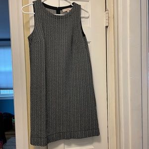 Loft Black and White Petite Dress